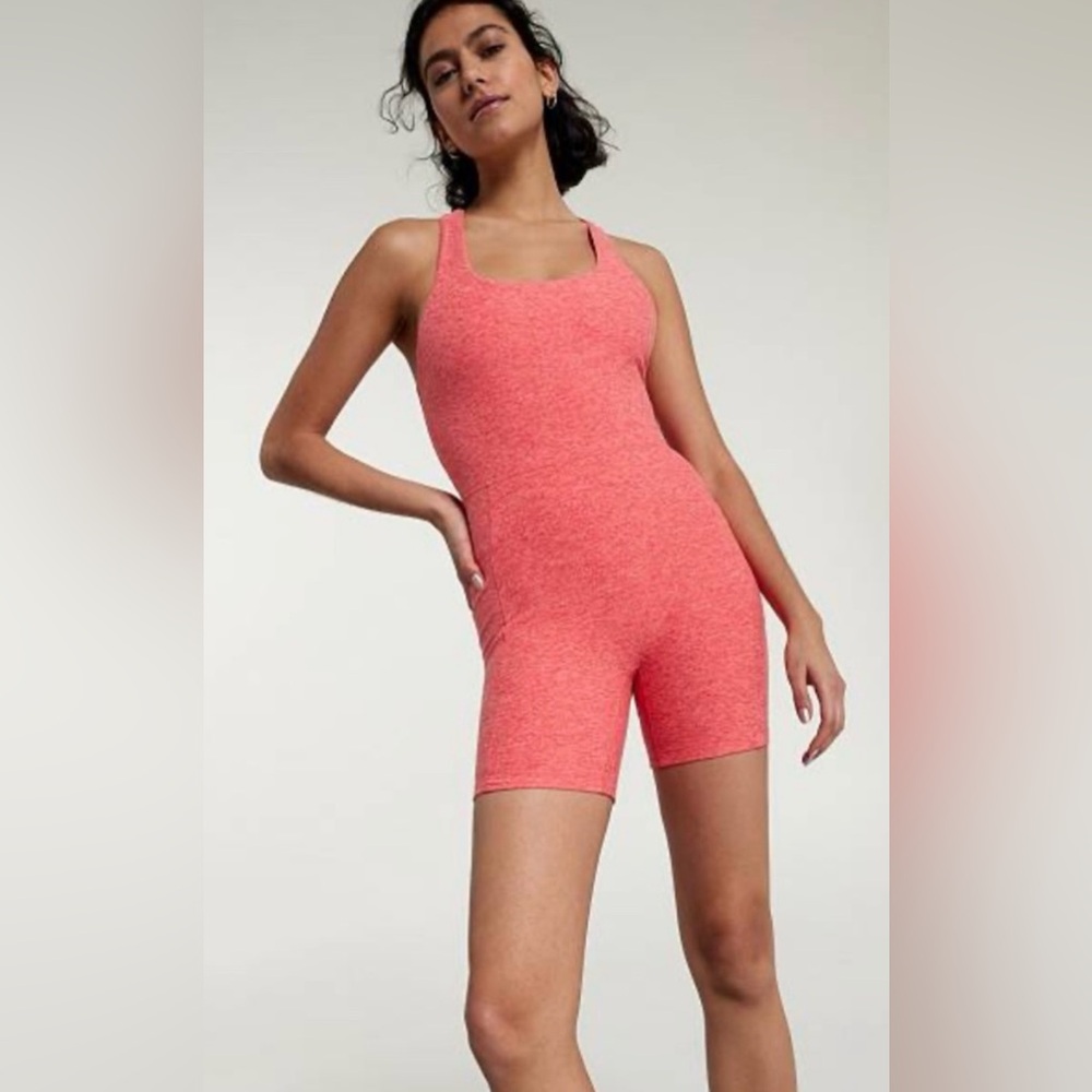 CALIA by Carrie Underwood Lustralux 5” Bodysuit Coral Heather, size L, like new!